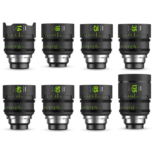 NISI ATHENA Prime T2.4/1.9 Full-Frame 8-Lens MASTER Kit (FULL VAT)