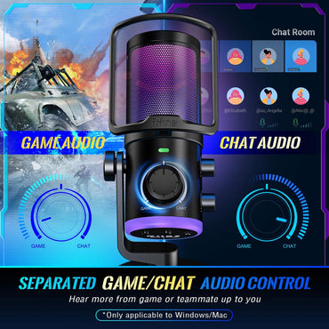 Fifine AM6 Micro RGB for Gaming/Streaming/Podcast/Twitch/Discord