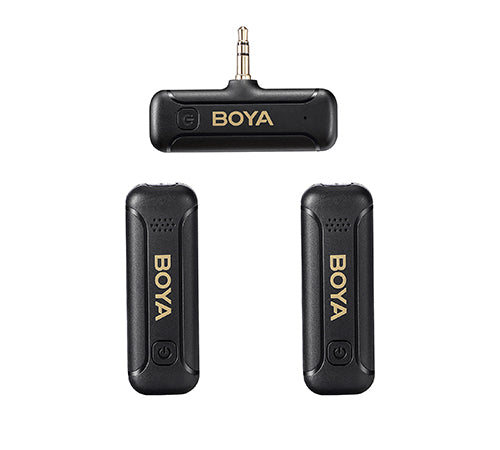 BY-WM3T2-M2 Wireless Microphone for Cameras 3.5mm connection port - 1 Receive 2 Transmit