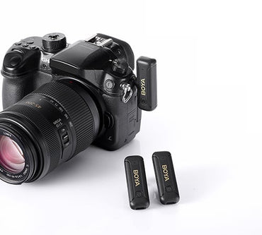 BY-WM3T2-M2 Wireless Microphone for Cameras 3.5mm connection port - 1 Receive 2 Transmit