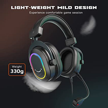 Fifine H6 - USB headset designed with detachable microphone - color-changing RGB light