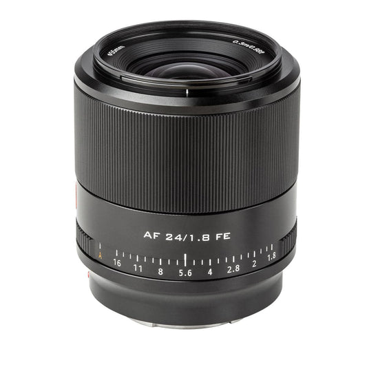 Viltrox AF 24mm F1.8 FE wide angle lens for Sony A7 III A7 IV cameras.