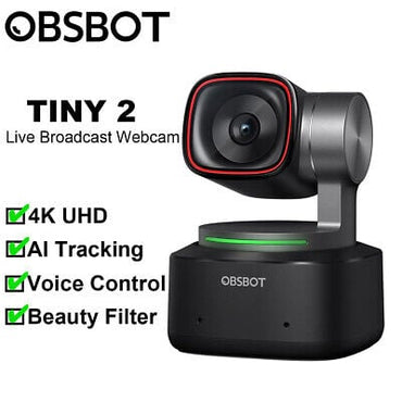 OBSBOT Tiny 2 AI Powered PTZ 4K Webcam