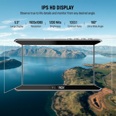 Viltrox DC-550 / DC-550 Pro FHD 5.5 inch touch screen 1200 nits brightness - Full VAT