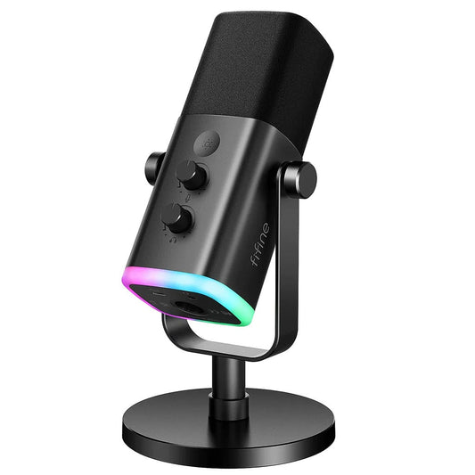Fifine Ampligame AM8 RGB - Dynamic recording mic with USB port