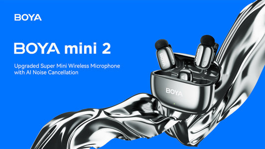 BOYA Mini 2 Wireless Microphone AI Noise Canceling Super Compact |Kingcom