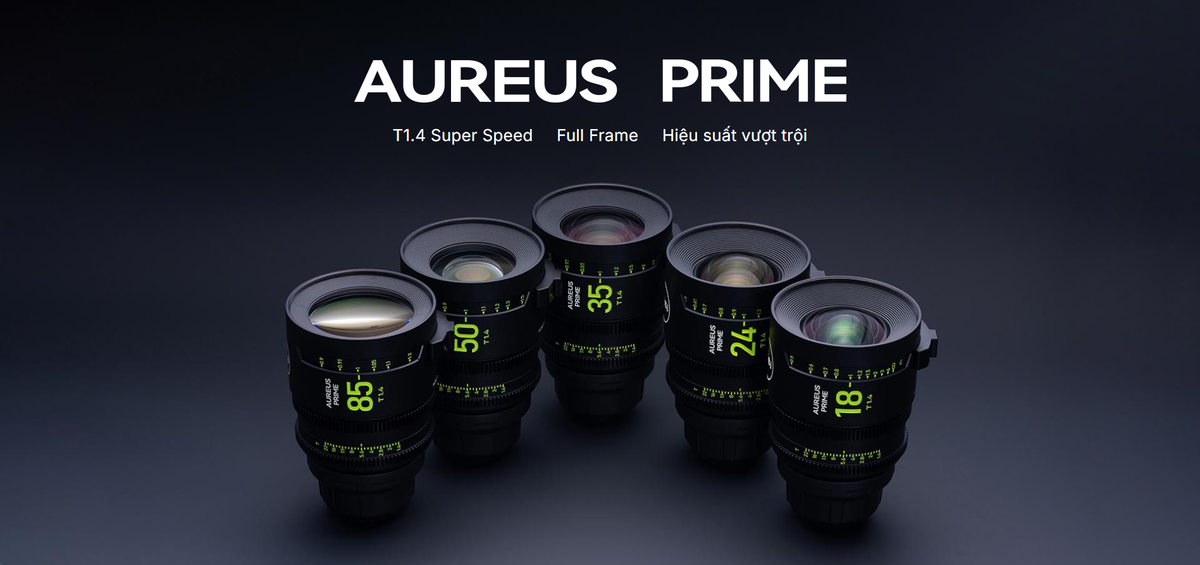 NISI AUREUS PRIME T1.4 Cinema ឈុតកញ្ចក់ 5-Lens (ARRI PL) - រួមបញ្ចូលអាករពេញលេញ