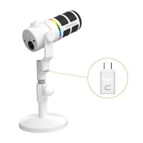 មីក្រូហ្វូនឥតខ្សែ Comica EJoy D10 PRO RGB Cardioid Dynamic