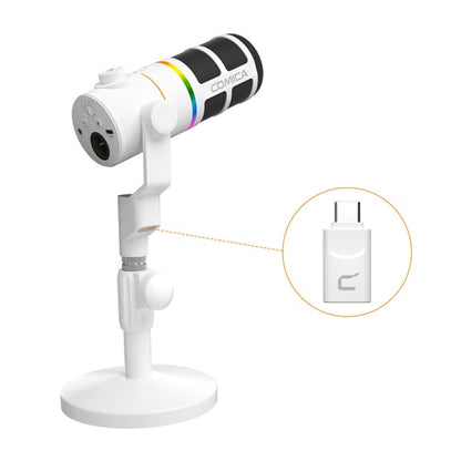 មីក្រូហ្វូនឥតខ្សែ Comica EJoy D10 PRO RGB Cardioid Dynamic