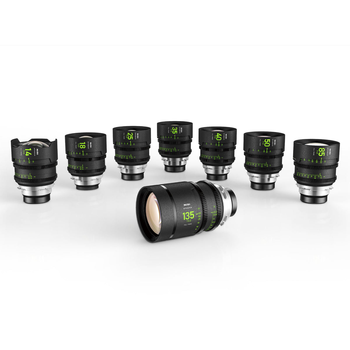NISI ATHENA Prime T2.4/1.9 Full-Frame 8-Lens MASTER Kit (FULL VAT)
