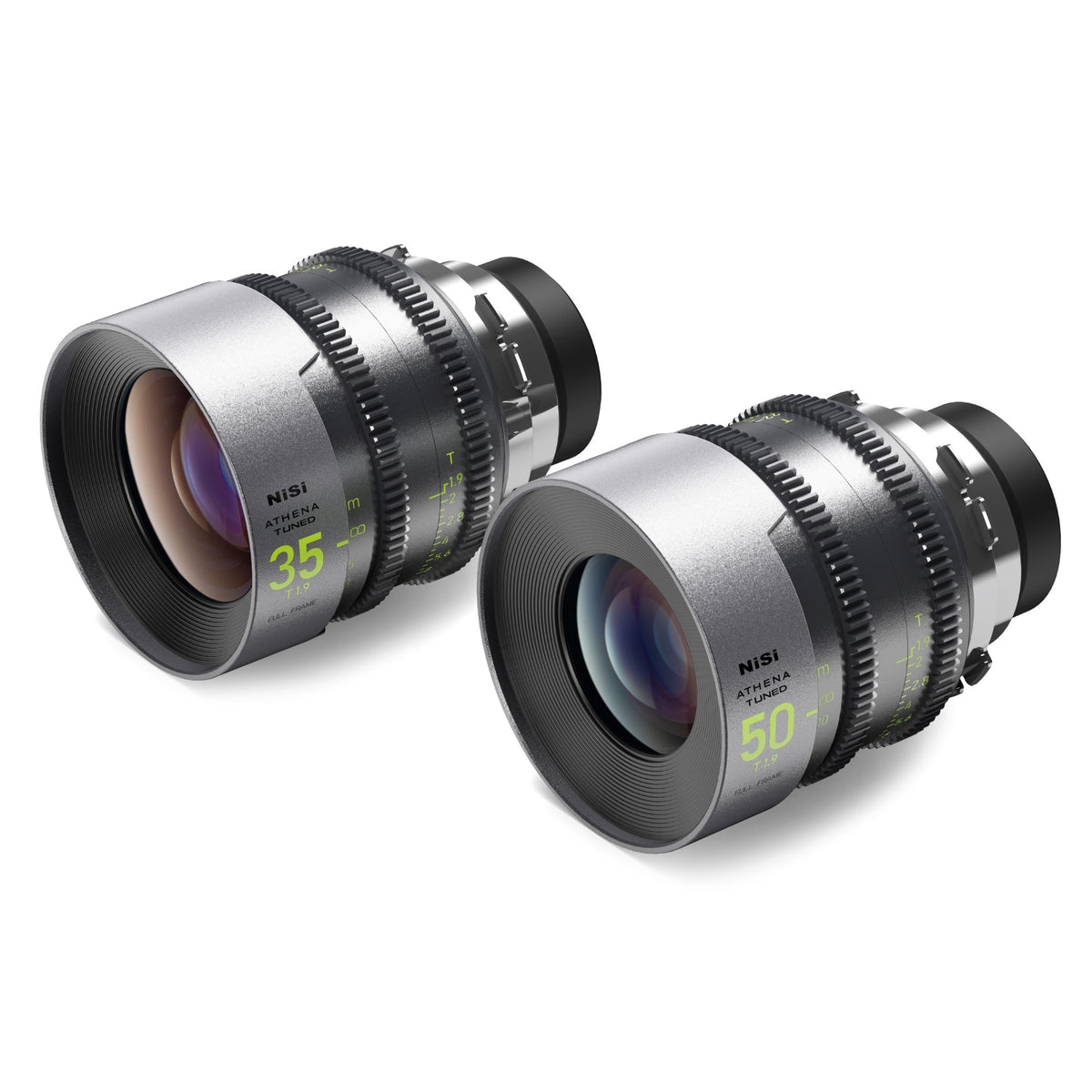 NISI ATHENA Tuned Prime T2.4/1.9 Full-Frame 5-Lens Kit With Case (PL Mount) - រួមបញ្ចូលអាករទាំងអស់