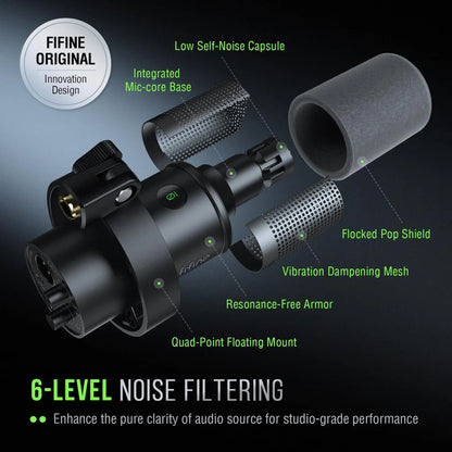 FIFINE K688 AmpliTank Micro Dynamic USB & XLR Ports