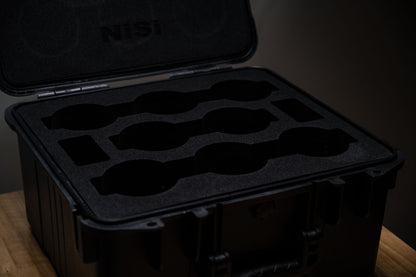 ប្រអប់ដាក់កញ្ចក់កាមេរ៉ា NiSi AUREUS Cinema Lens Hardshell សម្រាប់កញ្ចក់ ៨ (អាចដាក់កញ្ចក់ AUREUS Cinema បាន ៨)