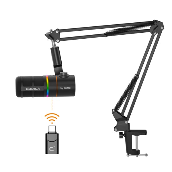 មីក្រូហ្វូនឥតខ្សែ Comica EJoy D10 PRO RGB Cardioid Dynamic