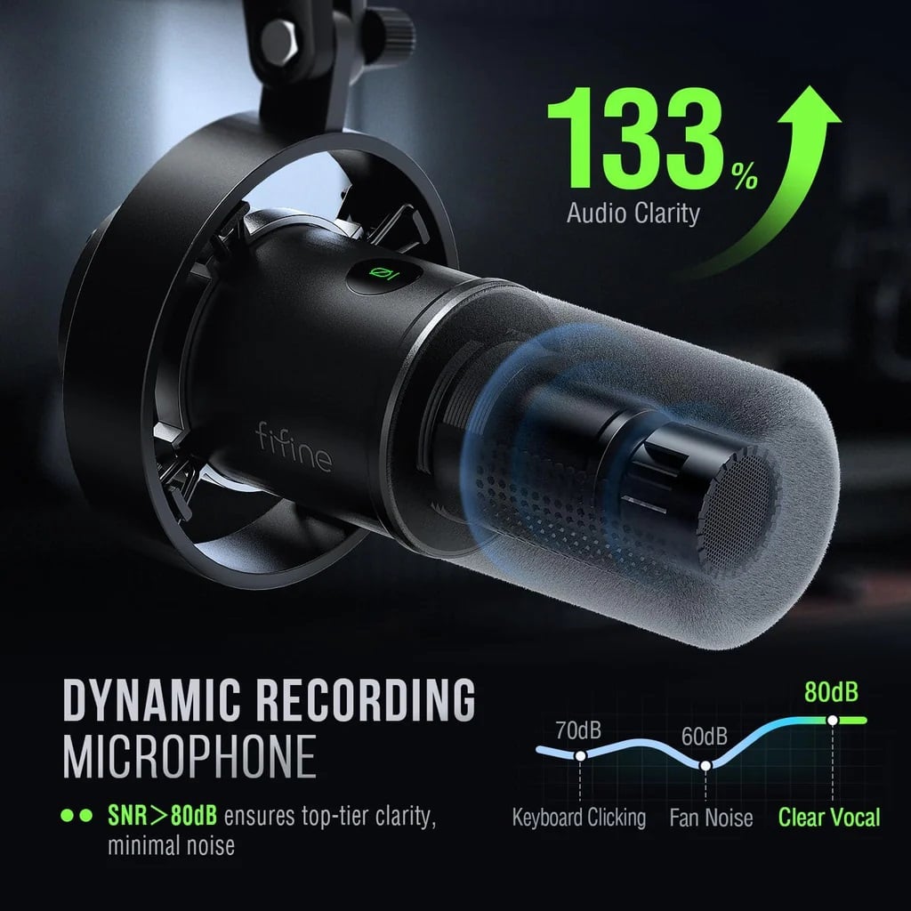 FIFINE K688 AmpliTank Micro Dynamic USB & XLR Ports