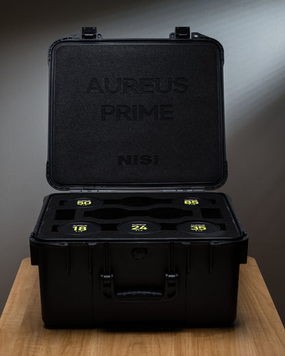 ប្រអប់ដាក់កញ្ចក់កាមេរ៉ា NiSi AUREUS Cinema Lens Hardshell សម្រាប់កញ្ចក់ ៨ (អាចដាក់កញ្ចក់ AUREUS Cinema បាន ៨)