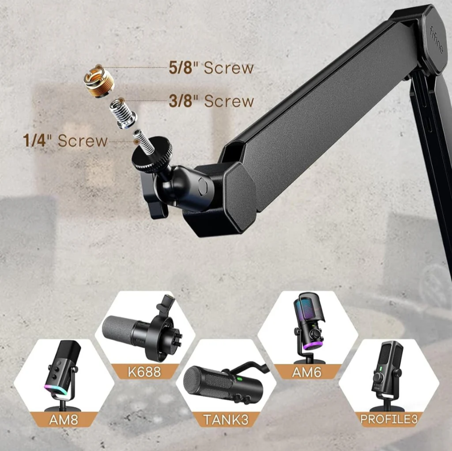 Fifine BM66 តង្កៀបបង្វិល 360° ផ្ទុកទម្ងន់បានរហូតដល់ 2KG