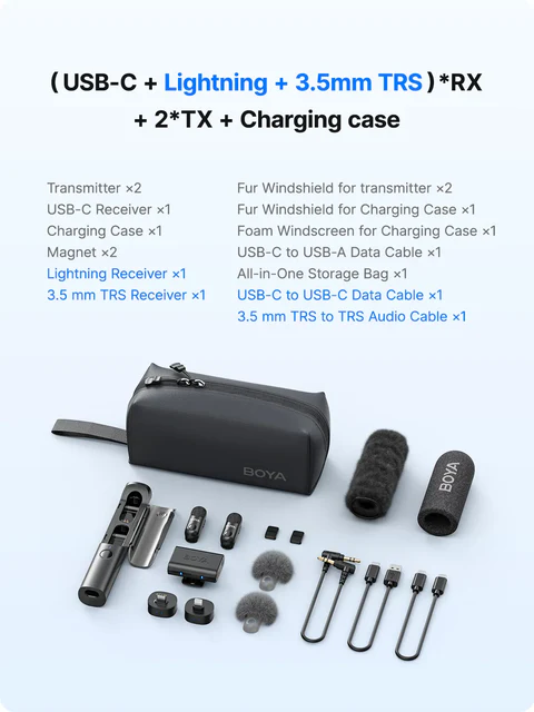 BOYA MAGIC -03 Wireless Mini Recording Mic Integrating Genuine AI Technology |Kingcom