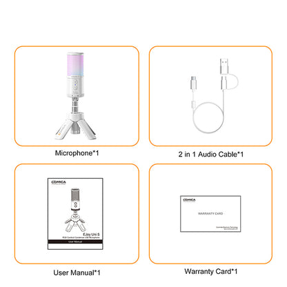 Micro USB Comica EJoy Uni S RGB Noise Canceling AI CalMix™ |Kingcom