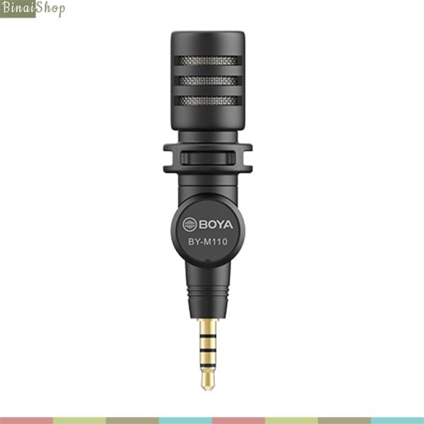 BOYA BY-M110 – ម៉ៃក្រូហ្វូនថតសំឡេង Jack TRRS 3.5mm សម្រាប់ទូរស័ព្ទ