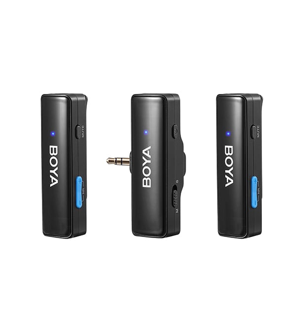 Boya Link - ម៉ៃក្រូហ្វូនឥតខ្សែ 3-in-1 សម្រាប់ទូរស័ព្ទ/កាមេរ៉ា