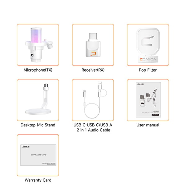 Micro Comica EJoy Uni Pro RGB ឥតខ្សែ និង USB Studio ម៉ាកសុទ្ធ |Kingcom
