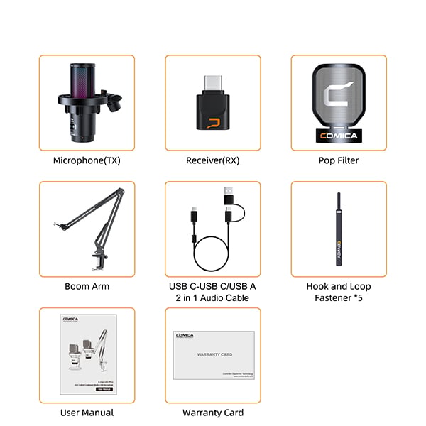 Micro Comica EJoy Uni Pro RGB ឥតខ្សែ និង USB Studio ម៉ាកសុទ្ធ |Kingcom