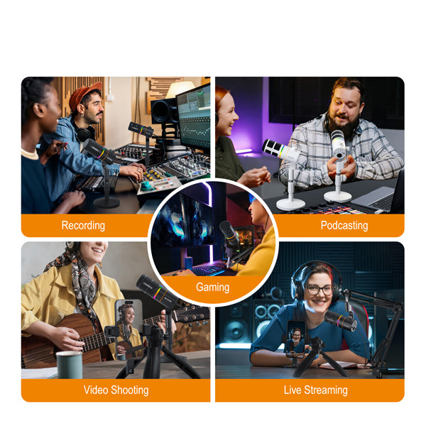 មីក្រូហ្វូនឥតខ្សែ Comica EJoy D10 PRO RGB Cardioid Dynamic
