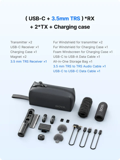 BOYA MAGIC -03 Wireless Mini Recording Mic Integrating Genuine AI Technology |Kingcom