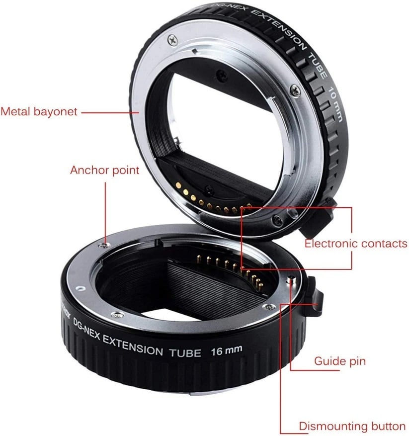 Viltrox DG-NEX AF Extension Tube Macro Mount (10mm & 16mm) |Kingcom