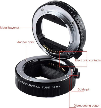 Viltrox DG-NEX AF Extension Tube Macro Mount (10mm & 16mm) |Kingcom