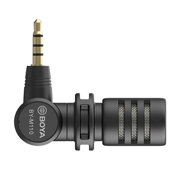 BOYA BY-M110 – ម៉ៃក្រូហ្វូនថតសំឡេង Jack TRRS 3.5mm សម្រាប់ទូរស័ព្ទ