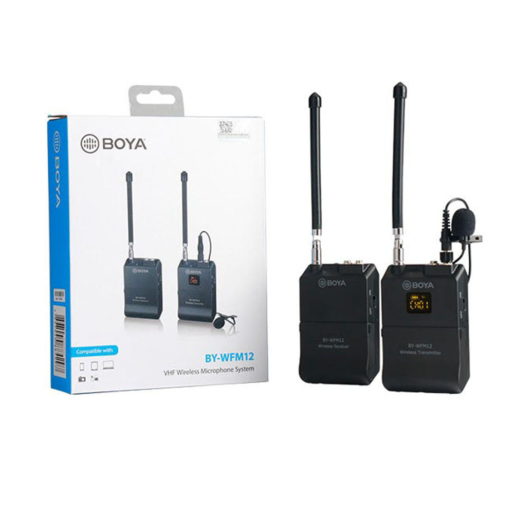 BY-WFM12 Wireless recording microphone.VHF wave with its own frequency band with 12 wave channels