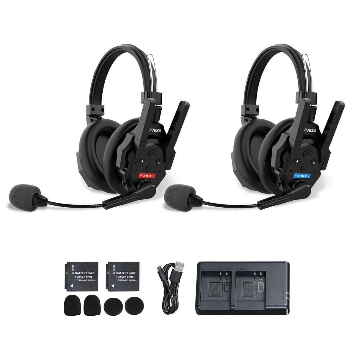 កាសអន្តរគមន៍ Synco Xtalk XMax Group, ការរចនា Binaural, បន្ទះឈីបកាត់បន្ថយសំលេងរំខាន AI, ចម្ងាយបញ្ជូន 500m