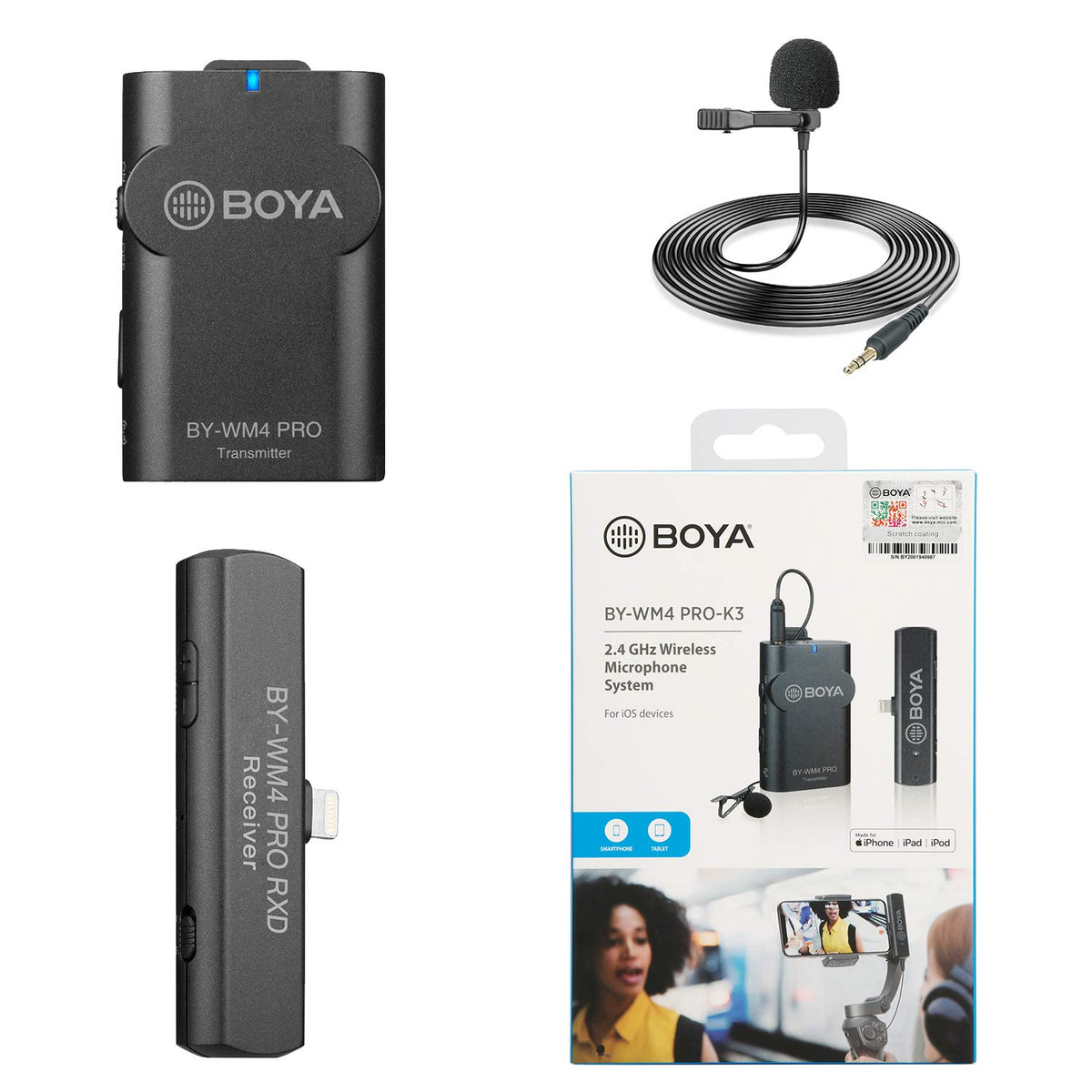 Boya BY-WM4 PRO-K3 Wireless Microphone for iPhone Lightning |Kingcom
