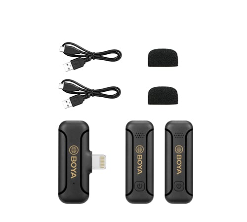 BOYA BY-WM3T2-D2 - Mini 2.4GHz wireless recording mic for iPhone (Lightning)