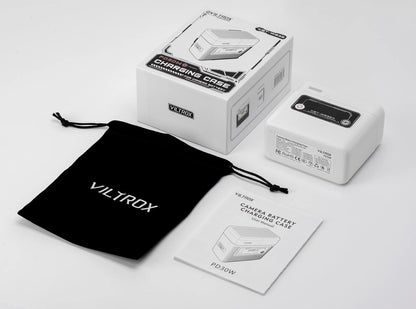 Viltrox BT-FZ100 / BT-W235 / BT-EL15 / BT-E6 camera battery charging box integrates backup charging function