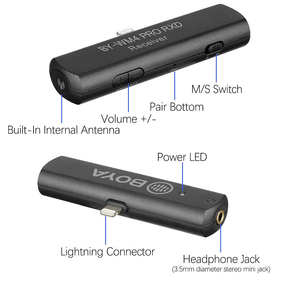 Boya BY-WM4 PRO-K3 Wireless Microphone for iPhone Lightning |Kingcom