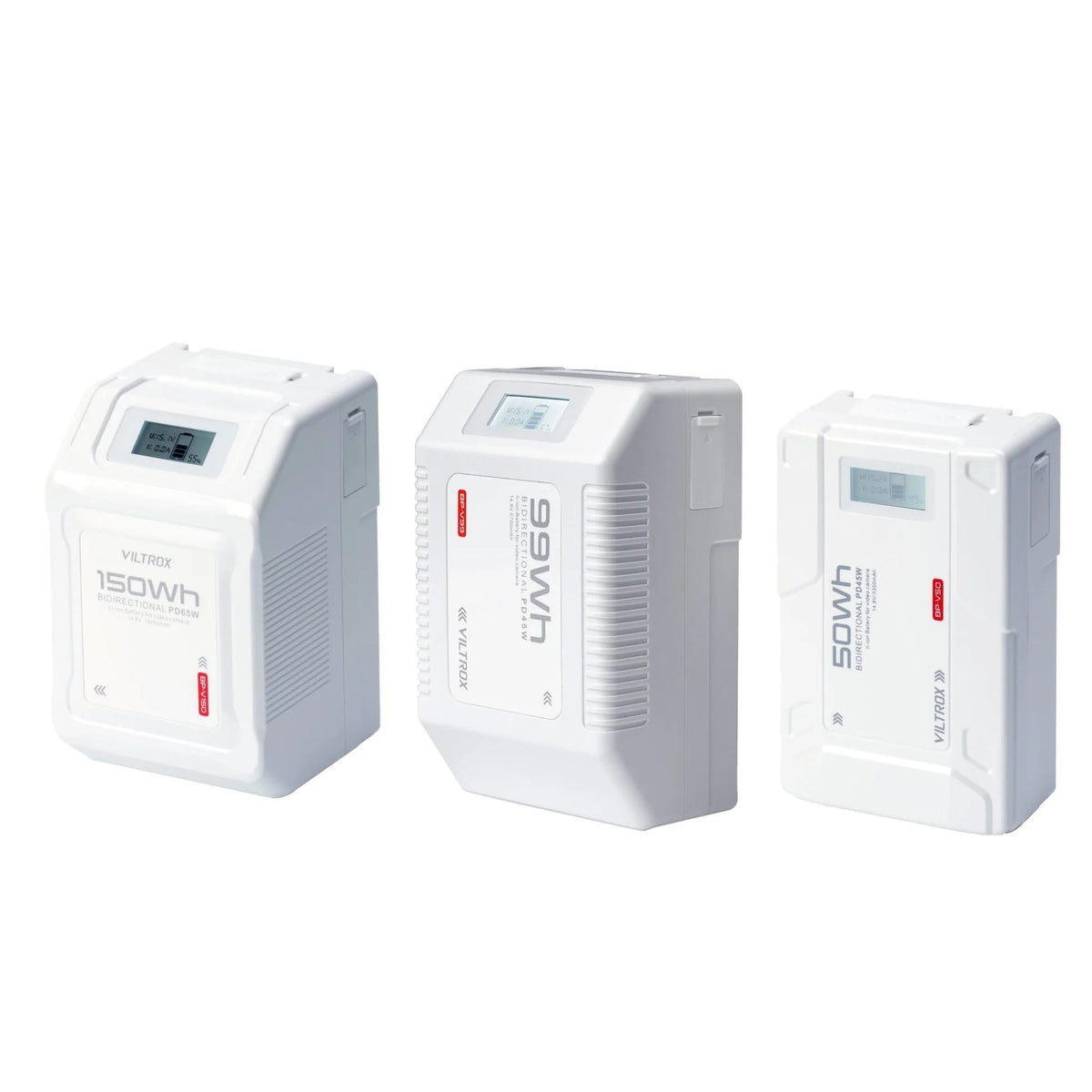 V-Mount Viltrox Snowpeak BP-V50/ BP-V99/ BP-V150 battery with integrated LCD screen