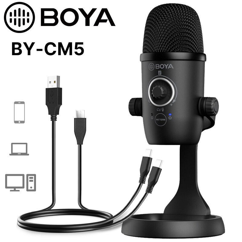 BOYA BY-CM5 - Recording microphone for Android Phones (Type-C) and Laptops (USB)