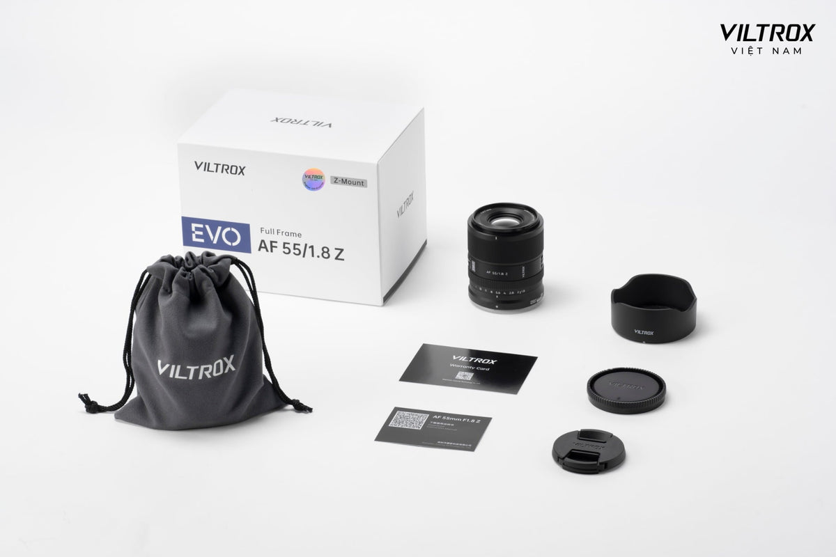 កែវឡេន Viltrox AF 55mm F1.8 EVO សម្រាប់កាមេរ៉ា Full Frame ម៉ូដែល E/Z/L Mount ពី Kingcom [FULLVAT]