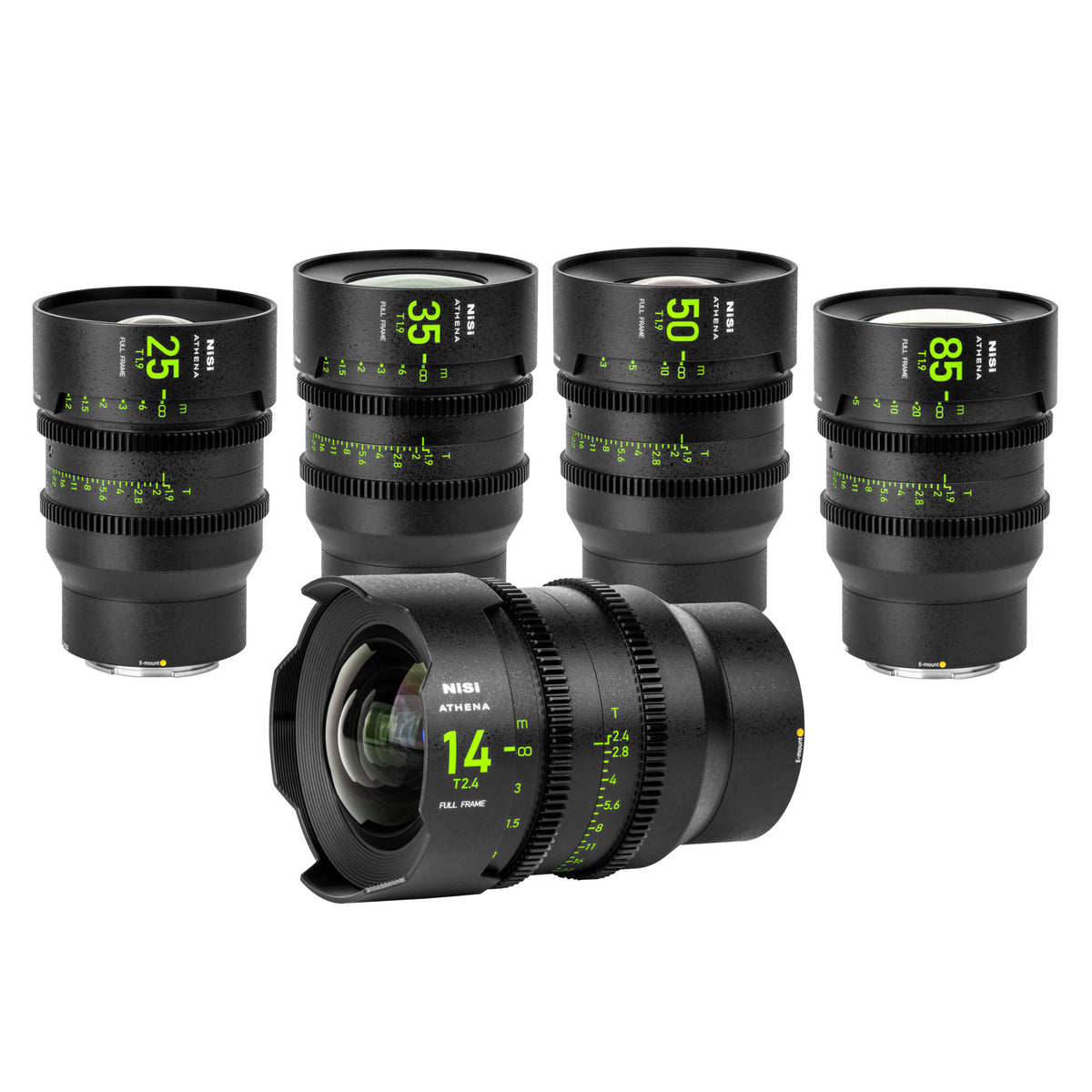 NISI ATHENA Prime T2.4/1.9 Full-Frame 5-Lens Kit (FULL VAT)