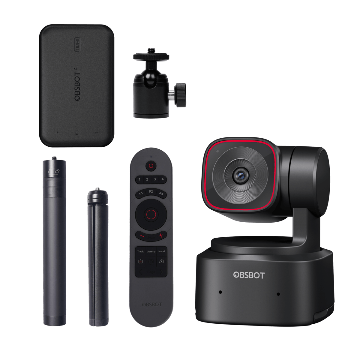 OBSBOT Tiny 2 Lite 4K AI PTZ Webcam with Beauty & Subject Tracking Function