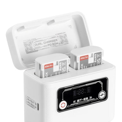 Viltrox BT-FZ100 / BT-W235 / BT-EL15 / BT-E6 camera battery charging box integrates backup charging function