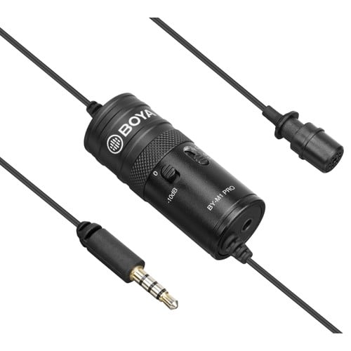 Boya BY-M1 Pro.Collar recording microphone for phones.3.5mm port