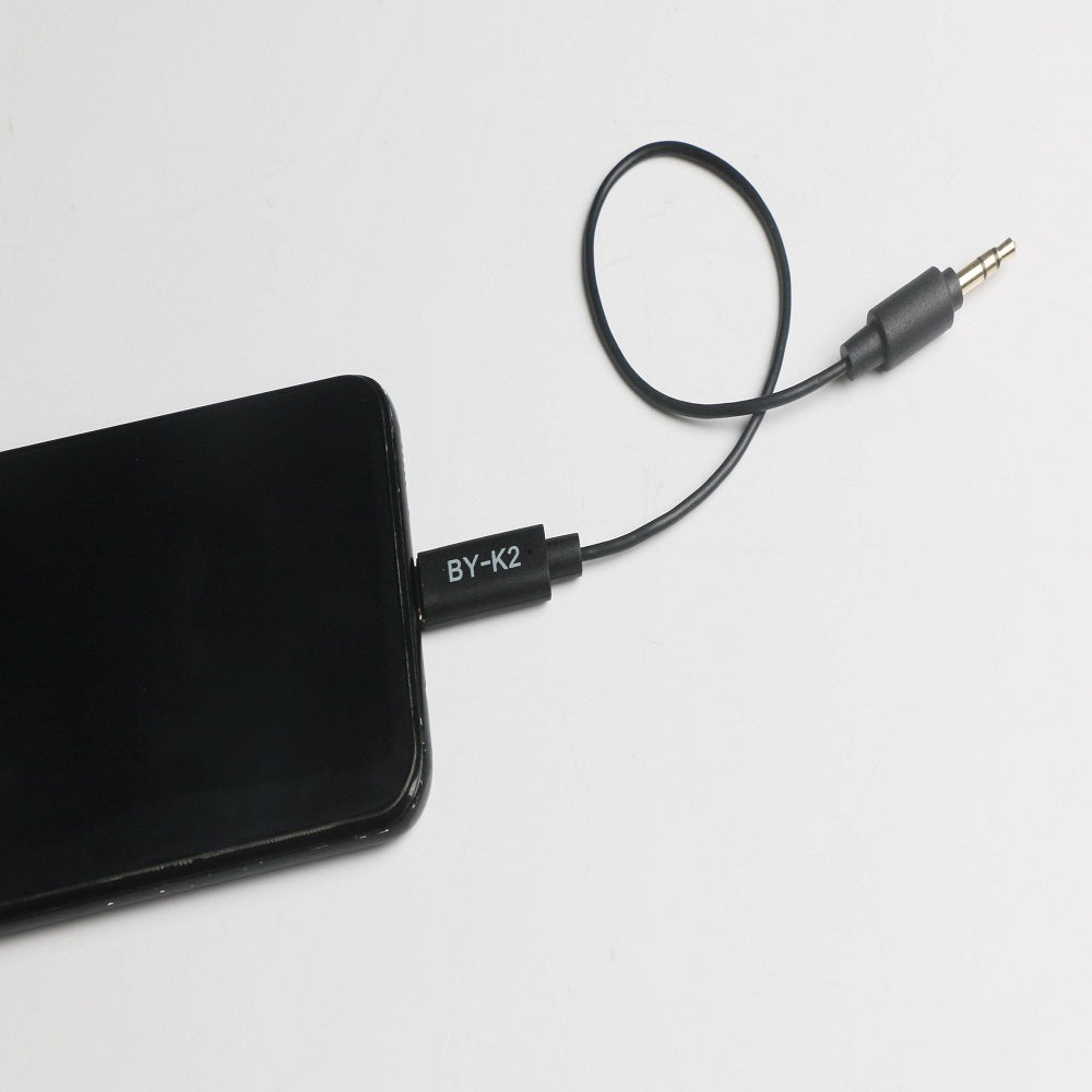 BY-K2 connection cable .From 3.5mm Jack to Type-C Port (3.5mm Male TRRS to Male TYPE-C adapter cable)