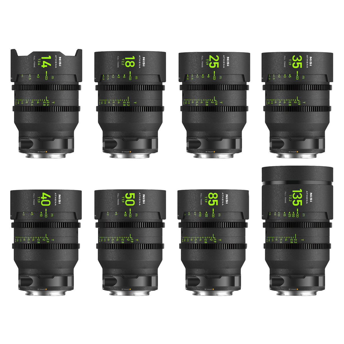 NISI ATHENA Prime T2.4/1.9 Full-Frame 8-Lens MASTER Kit (FULL VAT)