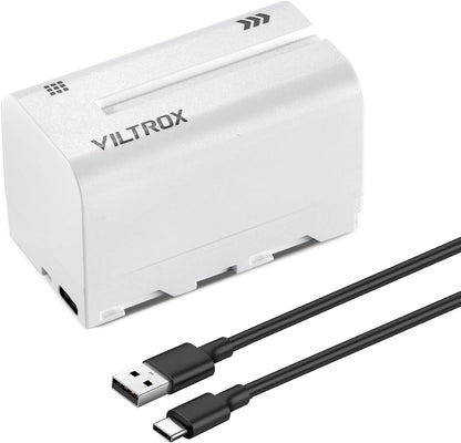 អាគុយ Viltrox NP-F970 / F750 / F550 ជាមួយឆ្នាំងសាក Type-C ពិតប្រាកដរួមបញ្ចូលគ្នា | Kingcom