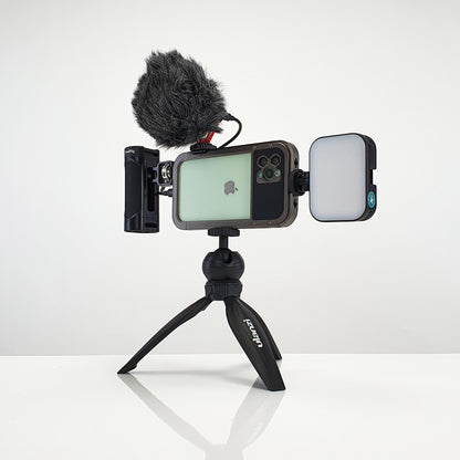 ឈុត YOUTUBER PHOTOCITY M2S – កញ្ចប់មីក្រូថតសំឡេង BOYA BY-MM1 សម្រាប់ iPhone 12 Pro