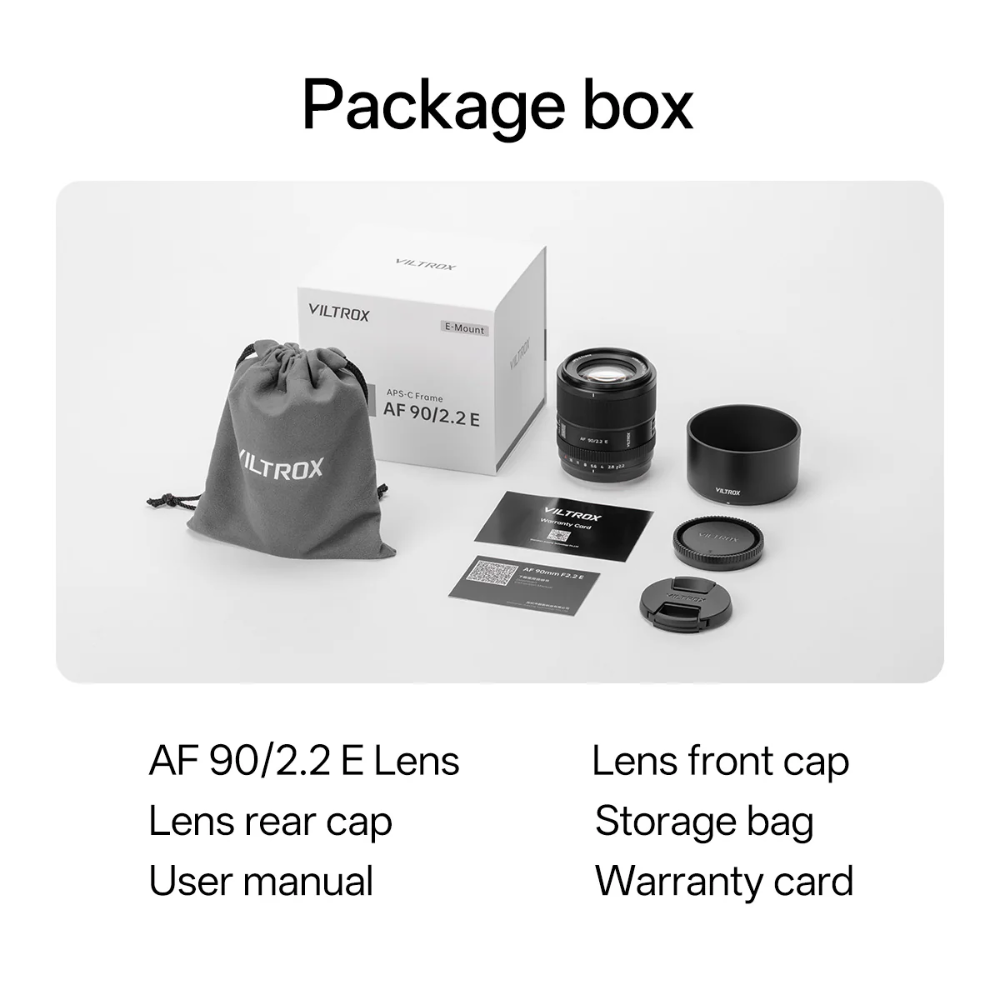 Viltrox AF 90mm F2.2 EVO Lens For Genuine E/Z/XF Mount APS-C Cameras |Kingcom